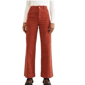 Favorite Daughter Rust Wide-Leg Corduroy Pants